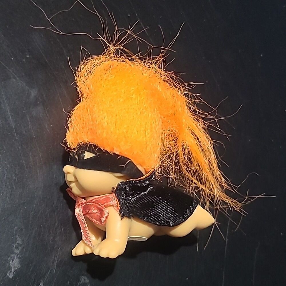 HALLOWEEN Russ Troll Doll 2" NEW Halloween Baby Bandit Crawling. Orange Hair